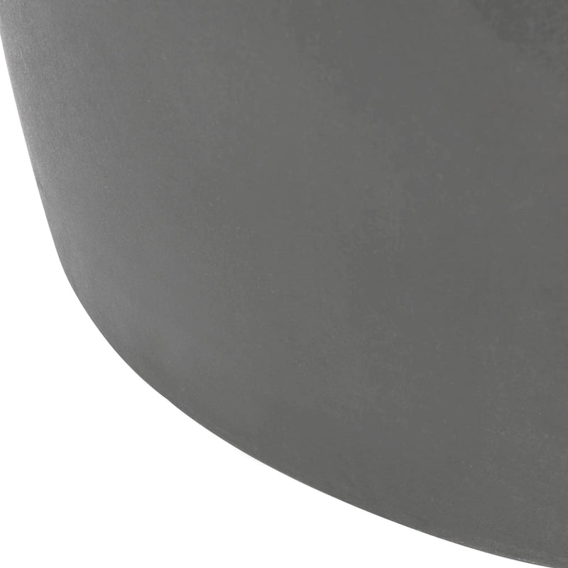 Table d'appoint tonneau en béton gris foncé pour intérieur et extérieur, style moderne