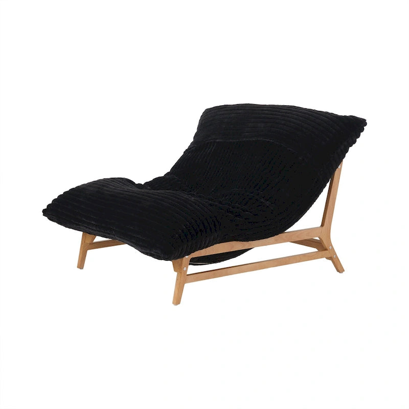 Fauteuil de salon d'appoint en velours côtelé capitonné avec pieds en bois massif, marron