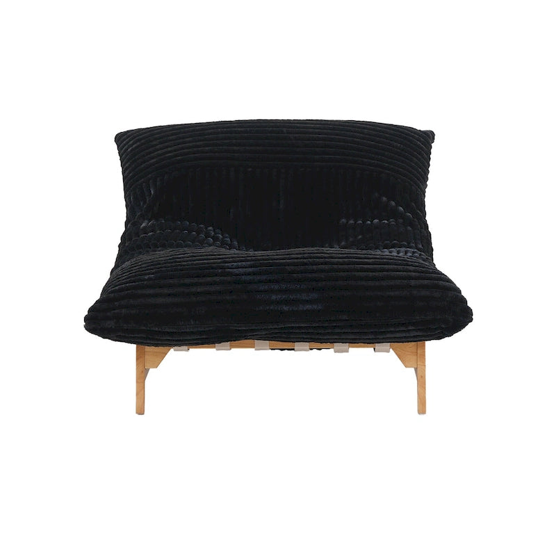 Fauteuil de salon d'appoint en velours côtelé capitonné avec pieds en bois massif, marron