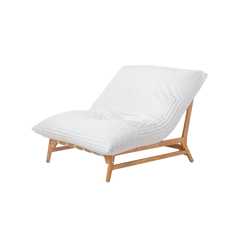 Fauteuil de salon d'appoint en velours côtelé capitonné avec pieds en bois massif, marron