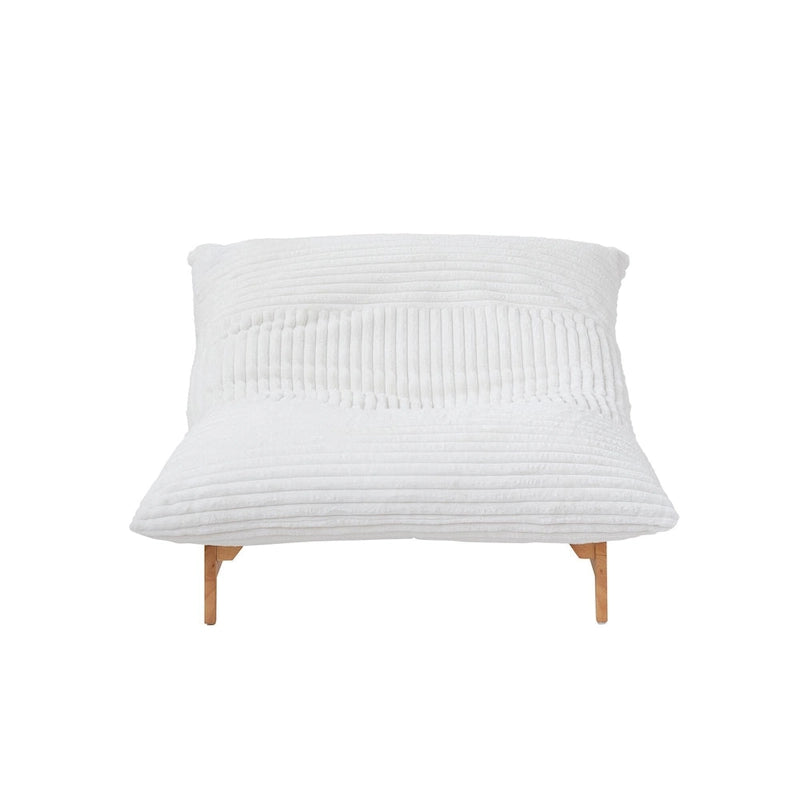 Fauteuil de salon d'appoint en velours côtelé capitonné avec pieds en bois massif, marron