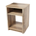 Table d'appoint avec grain de bois de chêne côtier et étagère ouverte de rangement