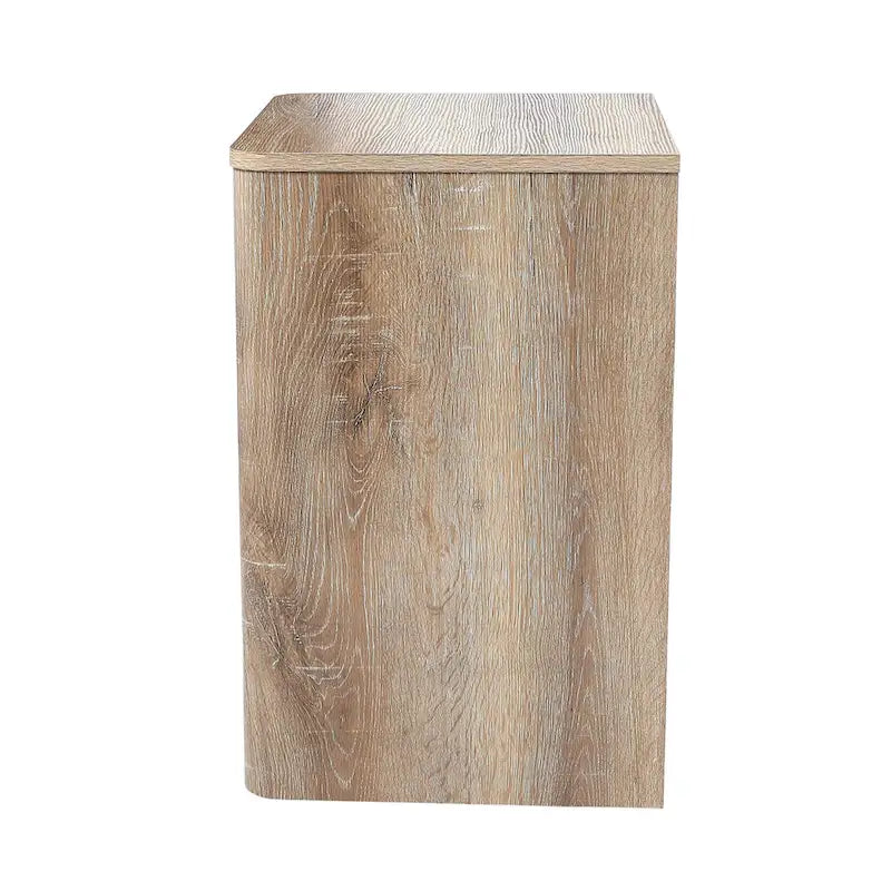 Table d'appoint avec grain de bois de chêne côtier et étagère ouverte de rangement