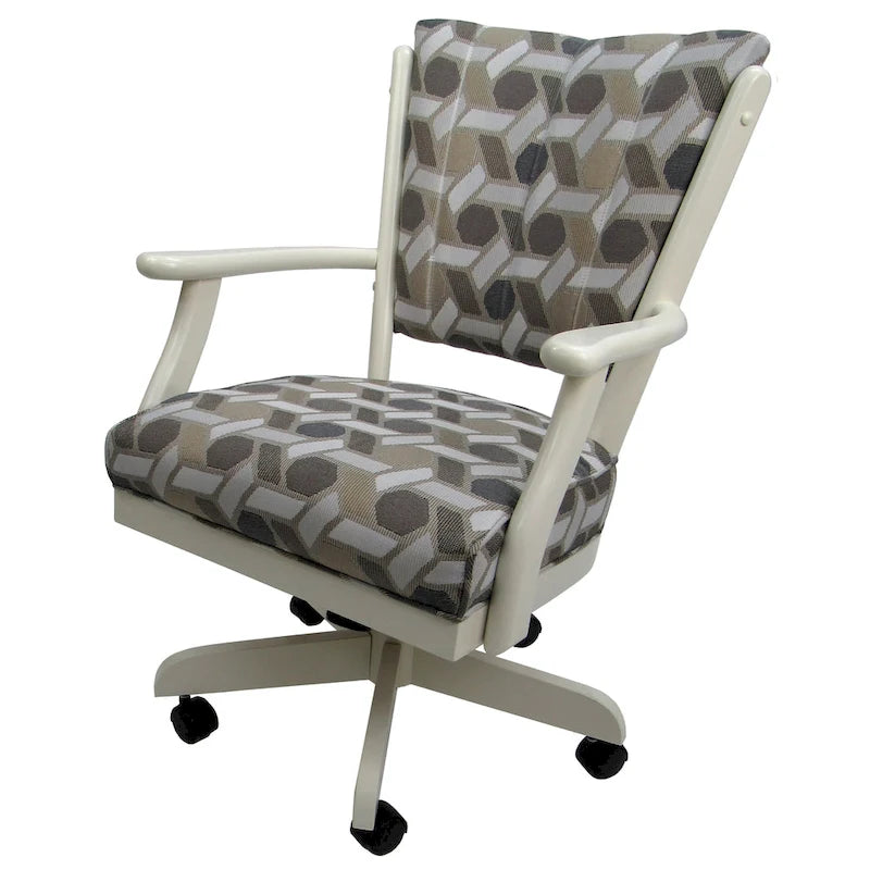 Classic Caster Solid Wood Dining Chair on Wheels - 39 inch High