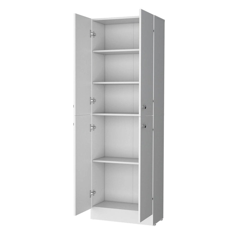 Armoire de rangement de cuisine haute noire moderne avec 4 portes