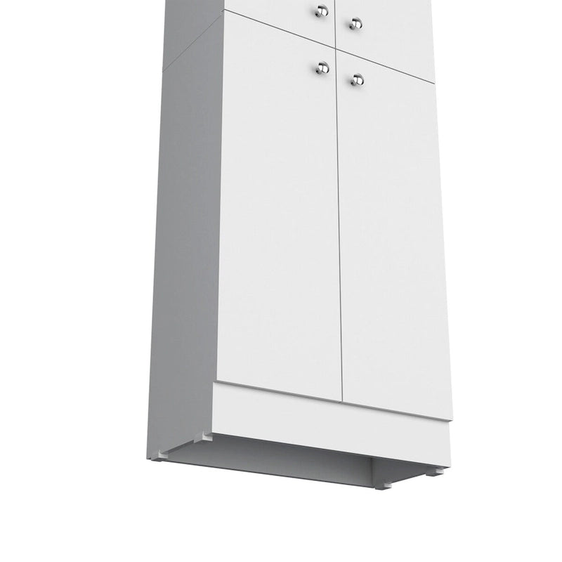 Armoire de rangement de cuisine haute noire moderne avec 4 portes
