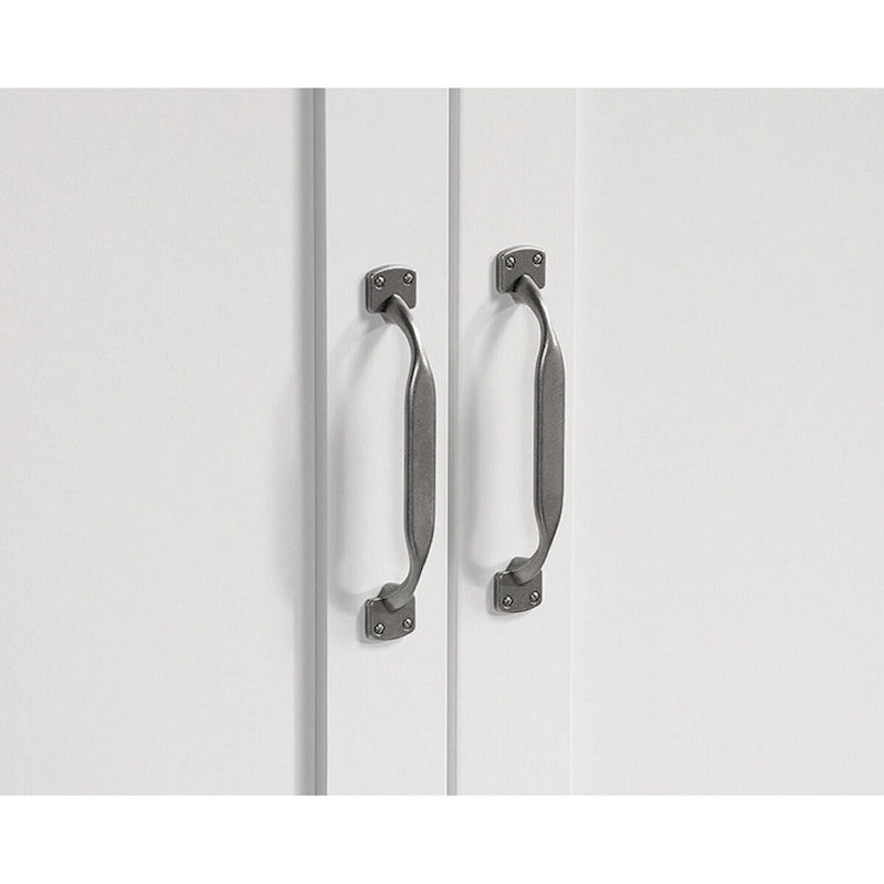 Armoire de rangement avec penderie et tiroirs coulissants Blanc