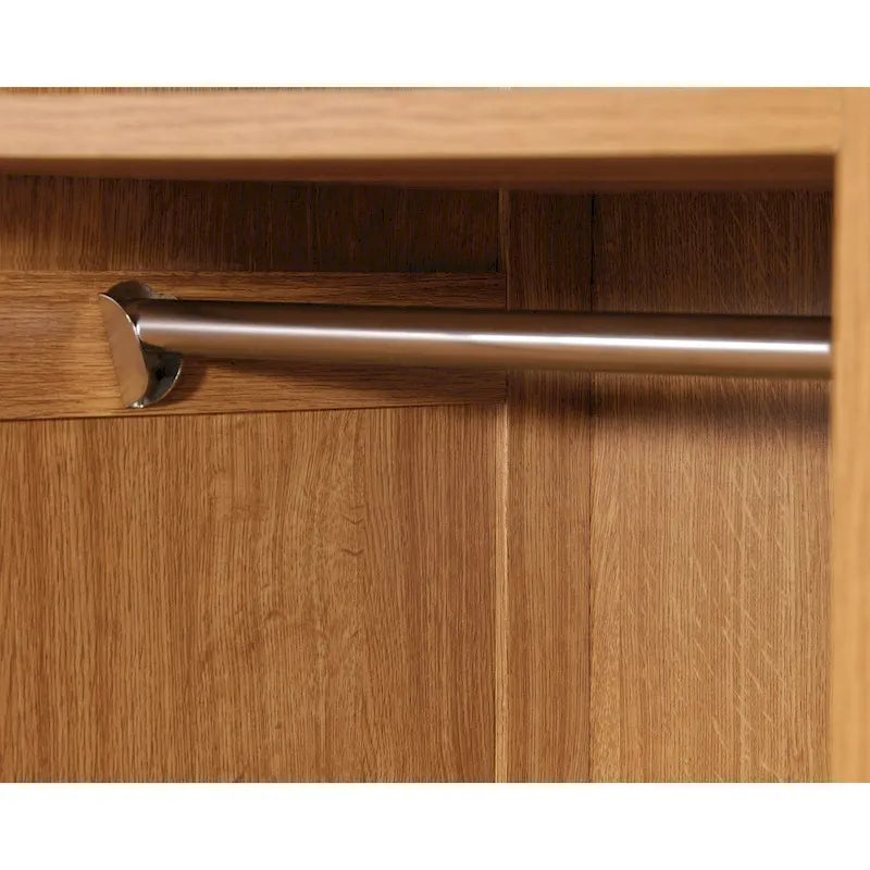 Armoire de rangement avec penderie et tiroirs coulissants Blanc