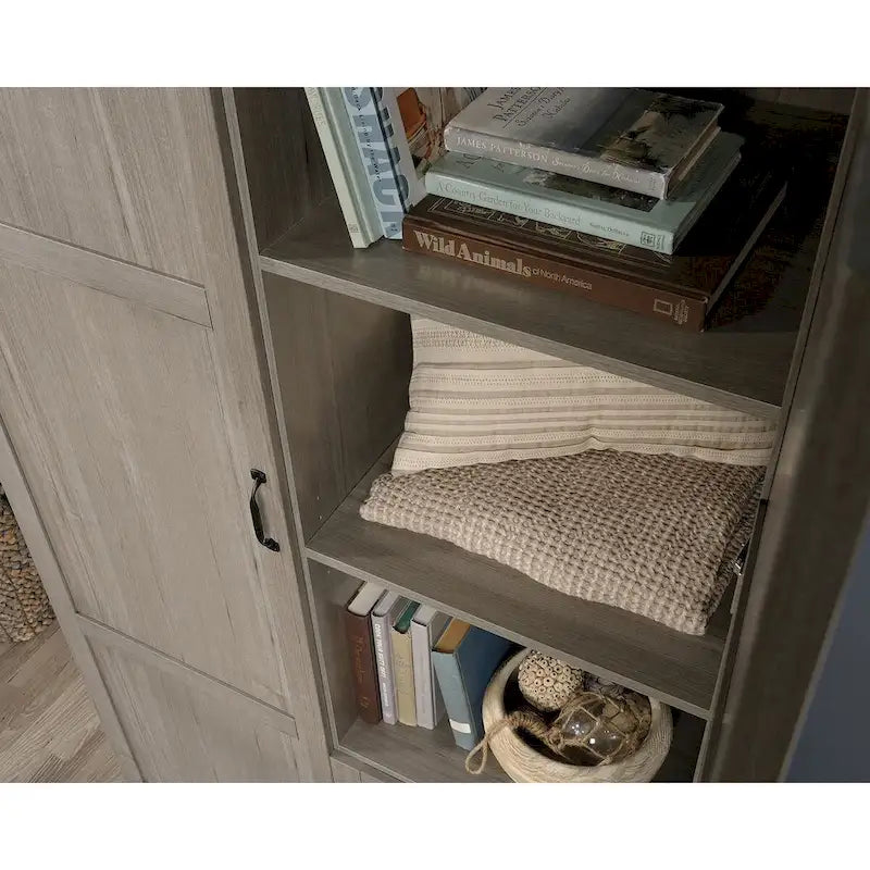 Armoire de rangement avec penderie et tiroirs coulissants Blanc