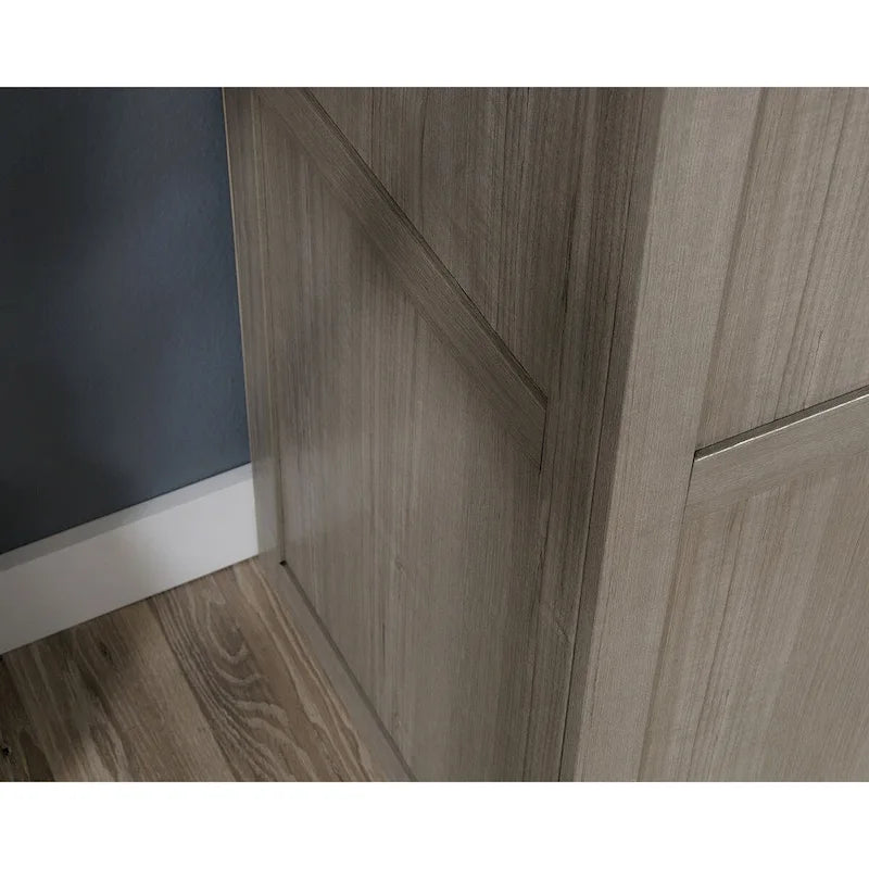 Armoire de rangement avec penderie et tiroirs coulissants Blanc