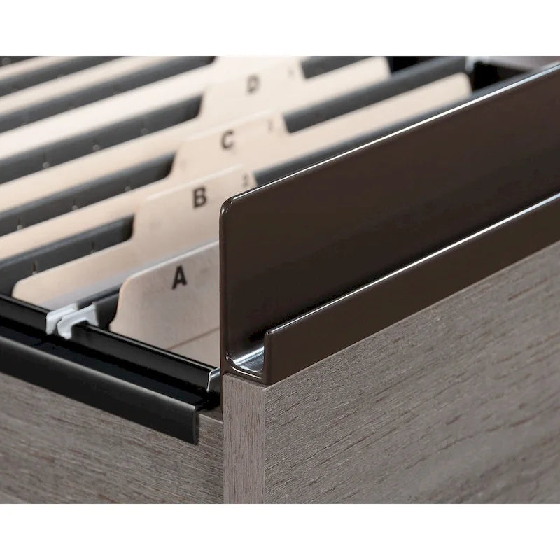 Bureau d'angle avec tiroirs finition acacia clair