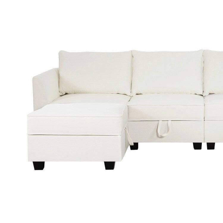 Fauteuil d'appoint en lin Cadre en bois massif Beige Fauteuil de salon