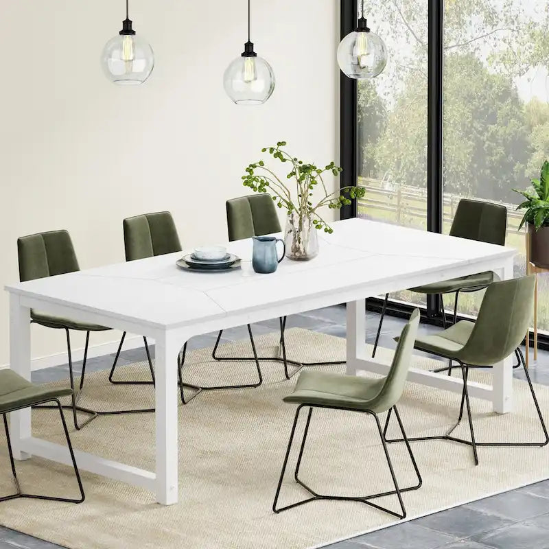 Table à manger rectangulaire industrielle marron rustique avec cadre en métal noir